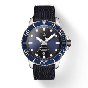 Buy Shop Tissot Seastar 1000 Powermatic 80 Silicium Blue Dial Blue Nylon Strap Watch For Men - T120.407.17.041.01 USA Online