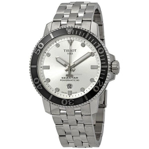 Buy Shop Tissot Seastar 1000 Powermatic 80 Silver Dial Silver Steel Strap Watch For Men - T120.407.11.031.00 USA Online