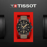 Buy Shop Tissot Supersport Chrono Black Dial Beige Nylon Strap Watch For Men - T125.617.37.051.01 USA Online