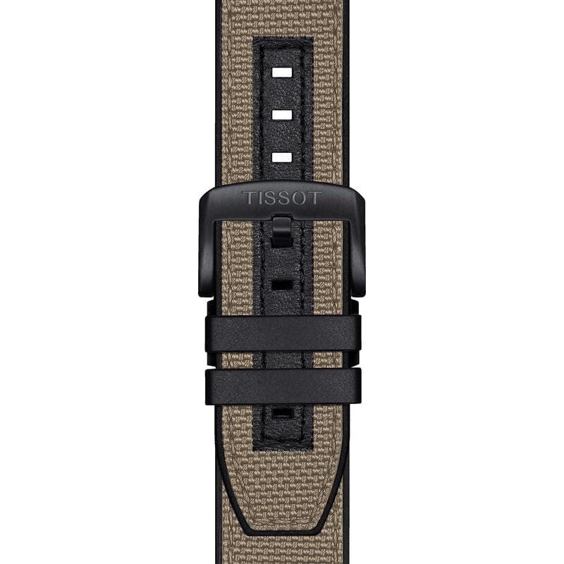 Buy Shop Tissot Supersport Chrono Black Dial Beige Nylon Strap Watch For Men - T125.617.37.051.01 USA Online