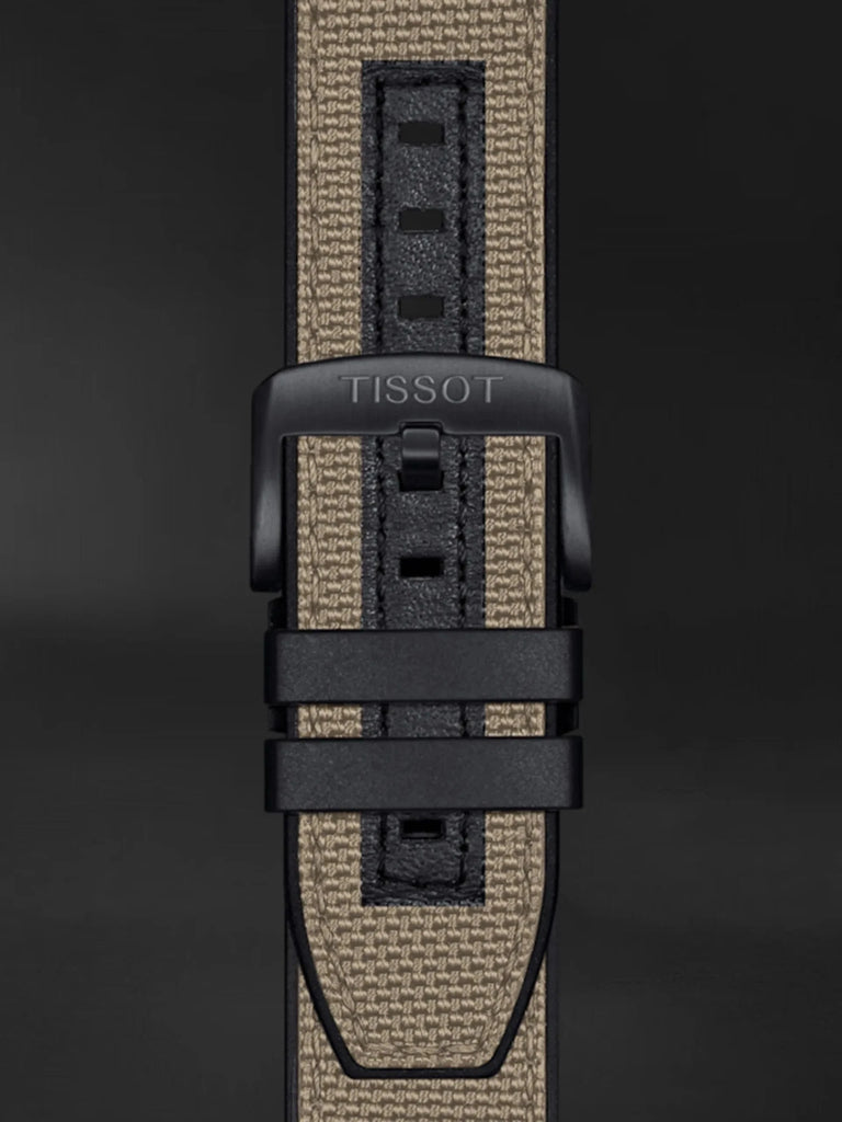 Buy Shop Tissot Supersport Chrono Black Dial Beige Nylon Strap Watch For Men - T125.617.37.051.01 USA Online