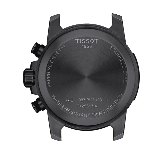 Buy Shop Tissot Supersport Chrono Black Dial Beige Nylon Strap Watch For Men - T125.617.37.051.01 USA Online