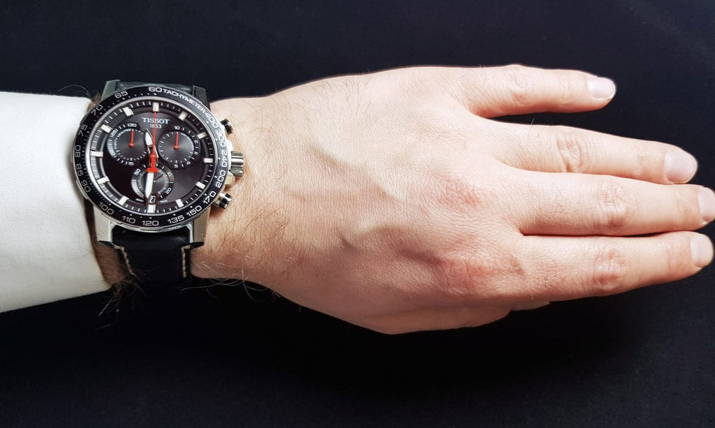 Buy Shop Tissot Supersport Chrono Black Dial Black Leather Strap Watch for Men - T125.617.16.051.00 USA Online