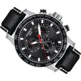 Buy Shop Tissot Supersport Chrono Black Dial Black Leather Strap Watch for Men - T125.617.16.051.00 USA Online
