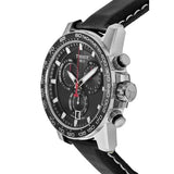 Buy Shop Tissot Supersport Chrono Black Dial Black Leather Strap Watch for Men - T125.617.16.051.00 USA Online