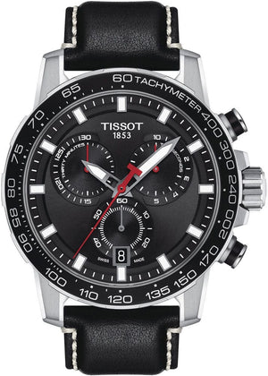 Buy Shop Tissot Supersport Chrono Black Dial Black Leather Strap Watch for Men - T125.617.16.051.00 USA Online