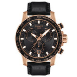 Buy Shop Tissot Supersport Chrono Black Dial Black Leather Strap Watch for Men - T125.617.36.051.00 USA Online