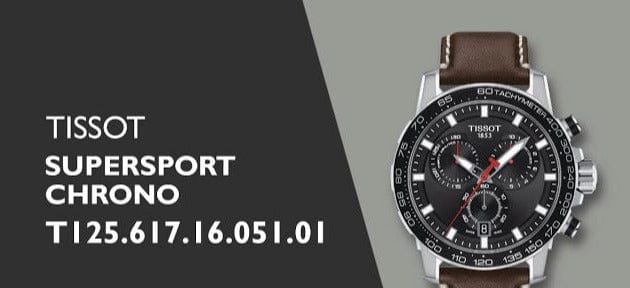 Buy Shop Tissot Supersport Chrono Black Dial Brown Leather Strap Watch for Men - T125.617.16.051.01 USA Online
