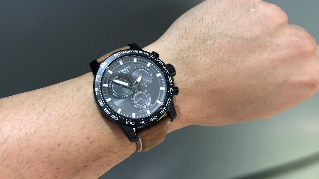 Buy Shop Tissot Supersport Chrono Black Dial Brown Leather Strap Watch for Men - T125.617.36.051.01 USA Online