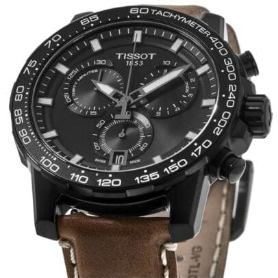 Buy Shop Tissot Supersport Chrono Black Dial Brown Leather Strap Watch for Men - T125.617.36.051.01 USA Online