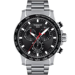 Buy Shop Tissot Supersport Chrono Black Dial Silver Steel Strap Watch For Men - T125.617.11.051.00 USA Online