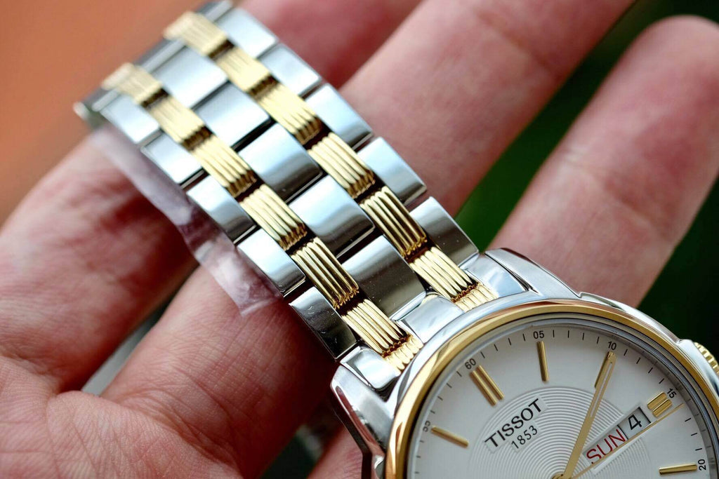 Buy Shop Tissot T Classic Automatics III White Dial Two Tone Steel Strap Watch For Men - T065.430.22.031.00 USA Online