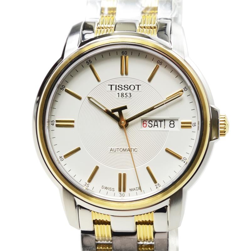 Buy Shop Tissot T Classic Automatics III White Dial Two Tone Steel Strap Watch For Men - T065.430.22.031.00 USA Online