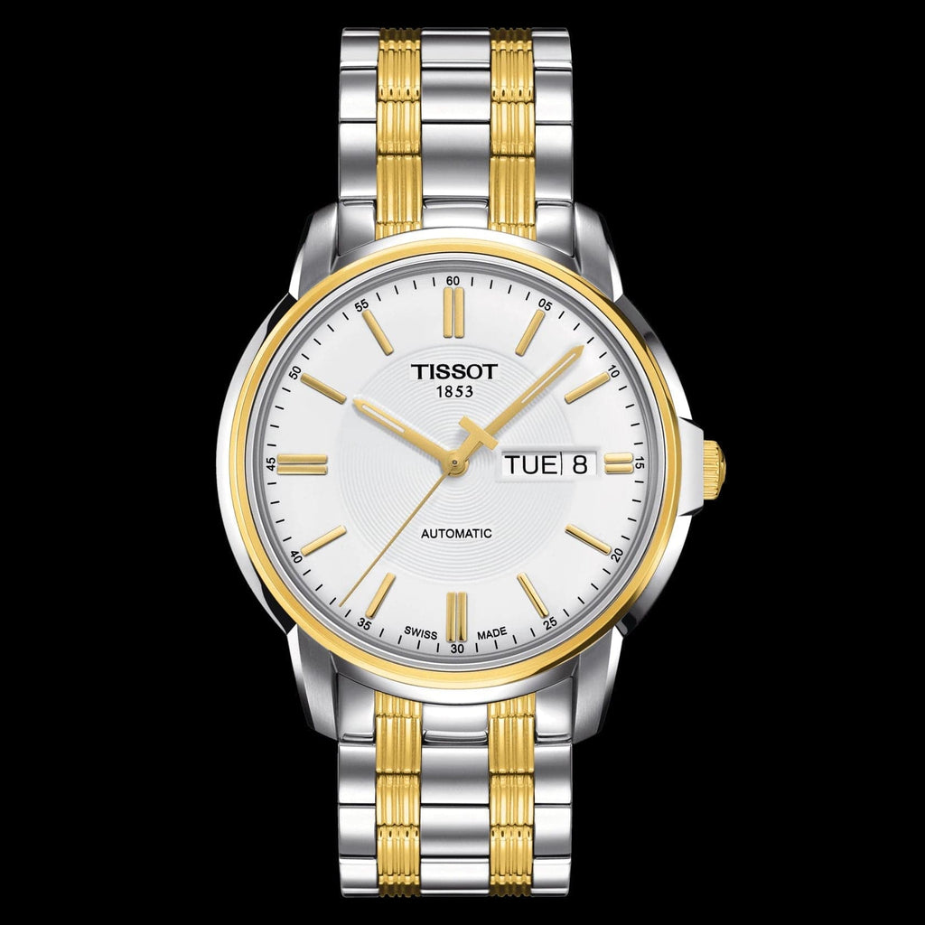 Buy Shop Tissot T Classic Automatics III White Dial Two Tone Steel Strap Watch For Men - T065.430.22.031.00 USA Online