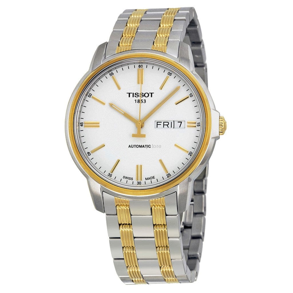 Buy Shop Tissot T Classic Automatics III White Dial Two Tone Steel Strap Watch For Men - T065.430.22.031.00 USA Online