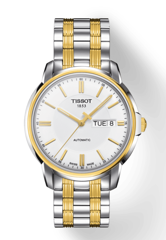 Buy Shop Tissot T Classic Automatics III White Dial Two Tone Steel Strap Watch For Men - T065.430.22.031.00 USA Online