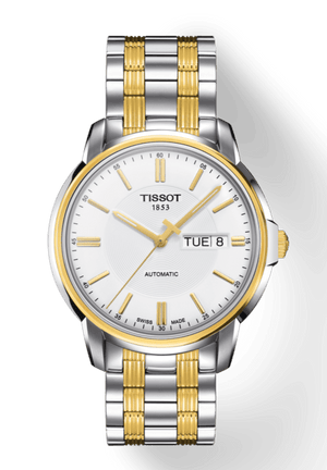 Buy Shop Tissot T Classic Automatics III White Dial Two Tone Steel Strap Watch For Men - T065.430.22.031.00 USA Online