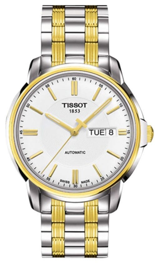 Buy Shop Tissot T Classic Automatics III White Dial Two Tone Steel Strap Watch For Men - T065.430.22.031.00 USA Online