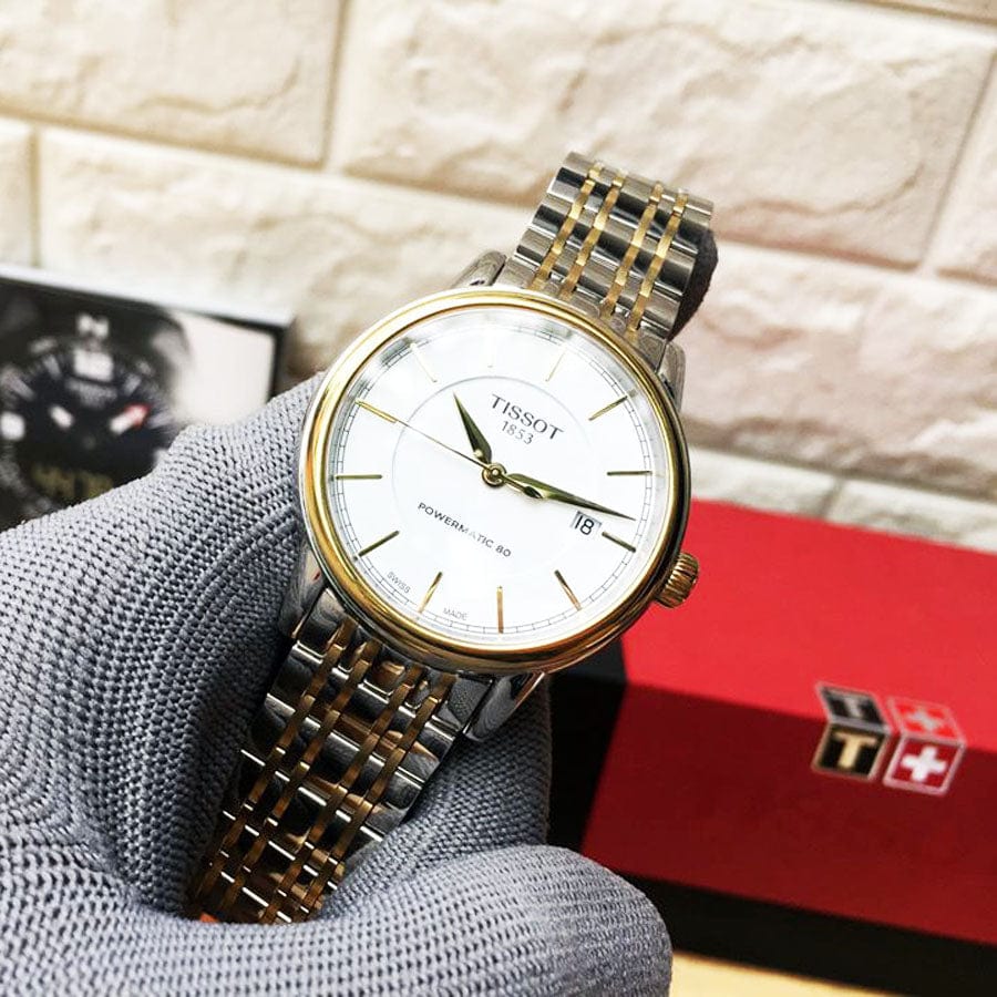 Buy Shop Tissot T Classic Carson Automatic White Dial Two Tone Steel Strap Watch for Men - T085.407.22.011.00 USA Online