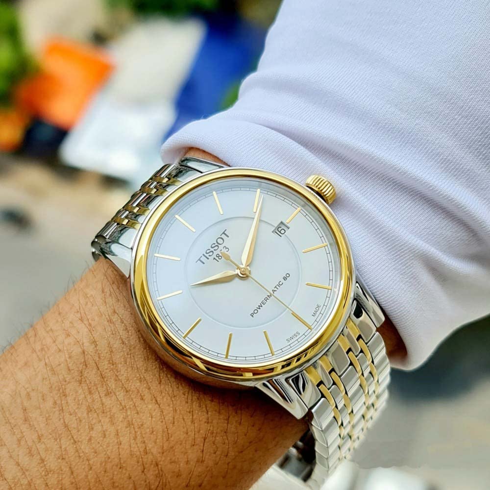 Buy Shop Tissot T Classic Carson Automatic White Dial Two Tone Steel Strap Watch for Men - T085.407.22.011.00 USA Online