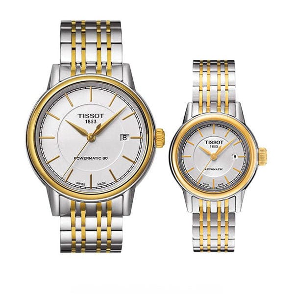 Buy Shop Tissot T Classic Carson Automatic White Dial Two Tone Steel Strap Watch for Men - T085.407.22.011.00 USA Online