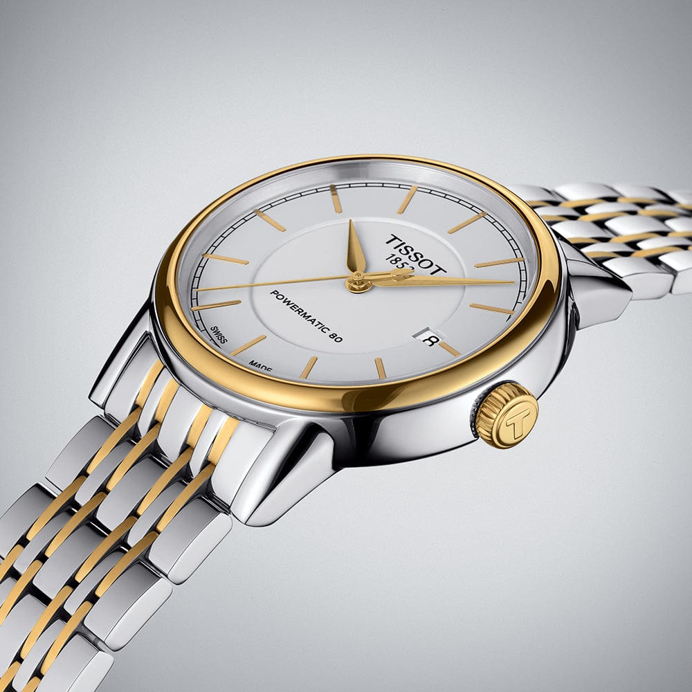 Buy Shop Tissot T Classic Carson Automatic White Dial Two Tone Steel Strap Watch for Men - T085.407.22.011.00 USA Online