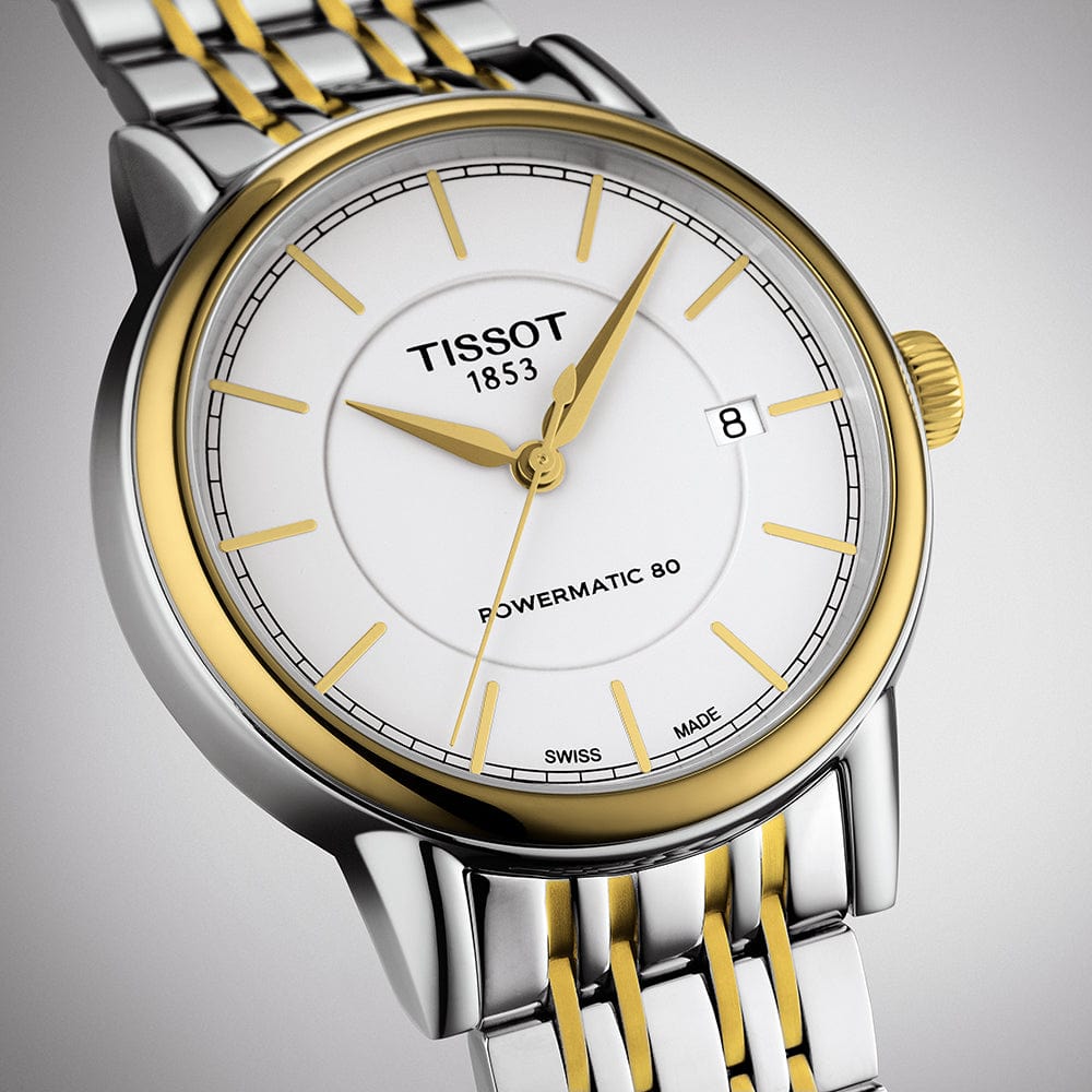 Buy Shop Tissot T Classic Carson Automatic White Dial Two Tone Steel Strap Watch for Men - T085.407.22.011.00 USA Online