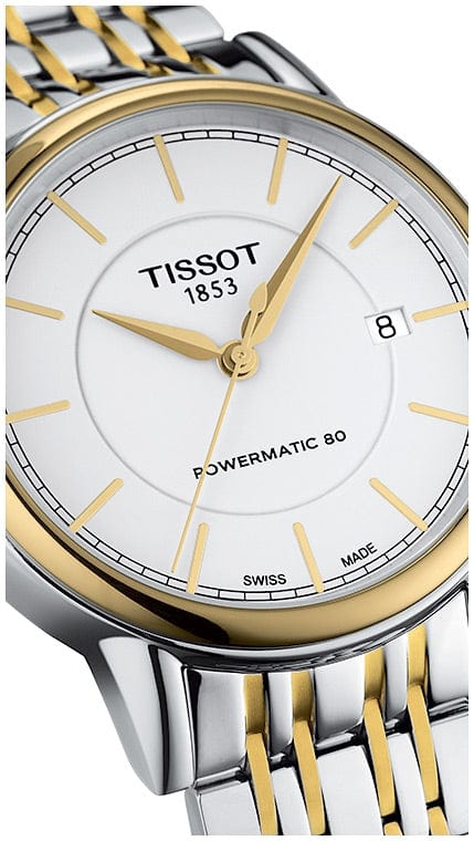 Buy Shop Tissot T Classic Carson Automatic White Dial Two Tone Steel Strap Watch for Men - T085.407.22.011.00 USA Online