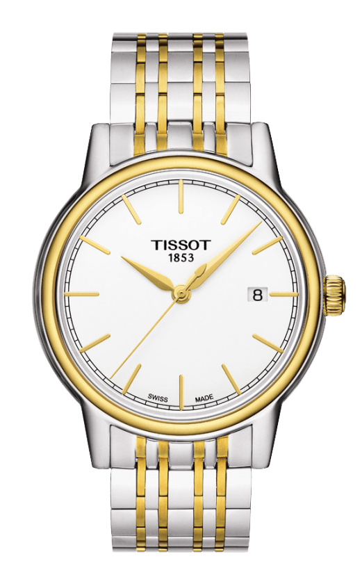 Buy Shop Tissot T Classic Carson Automatic White Dial Two Tone Steel Strap Watch for Men - T085.407.22.011.00 USA Online