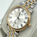 Buy Shop Tissot T Classic Carson Lady Premium Silver Dial Two Tone Steel Strap Watch For Women - T122.210.22.033.00 USA Online