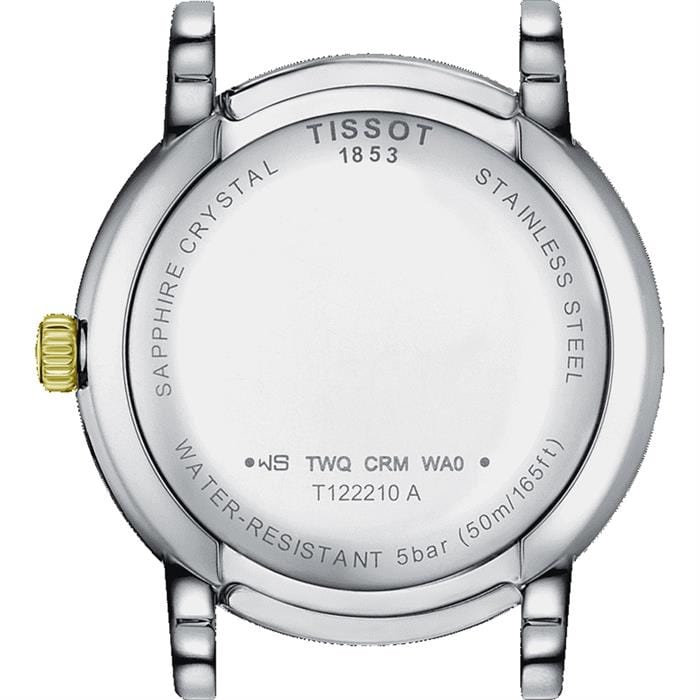 Buy Shop Tissot T Classic Carson Lady Premium Silver Dial Two Tone Steel Strap Watch For Women - T122.210.22.033.00 USA Online