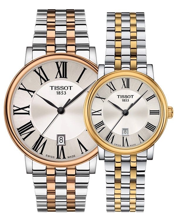 Buy Shop Tissot T Classic Carson Lady Premium Silver Dial Two Tone Steel Strap Watch For Women - T122.210.22.033.00 USA Online