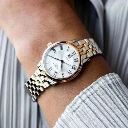 Buy Shop Tissot T Classic Carson Premium 30 White Dial Two Tone Steel Strap Watch for Women - T122.207.22.033.00 USA Online