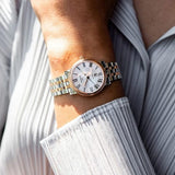 Buy Shop Tissot T Classic Carson Premium 30 White Dial Two Tone Steel Strap Watch for Women - T122.207.22.033.00 USA Online