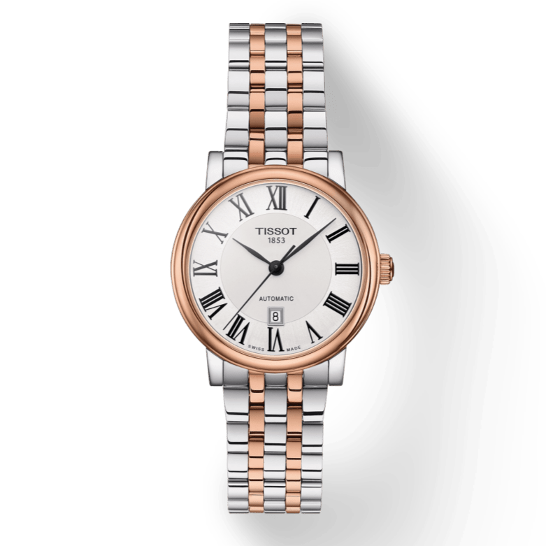 Buy Shop Tissot T Classic Carson Premium 30 White Dial Two Tone Steel Strap Watch for Women - T122.207.22.033.00 USA Online