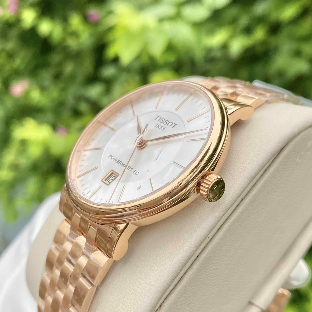 Buy Shop Tissot T Classic Carson Premium Automatic White Dial Rose Gold Steel Strap Watch for Men - T122.407.33.031.00 USA Online