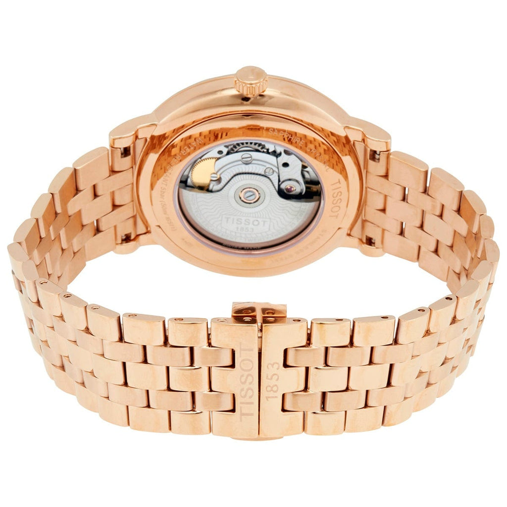 Buy Shop Tissot T Classic Carson Premium Automatic White Dial Rose Gold Steel Strap Watch for Men - T122.407.33.031.00 USA Online