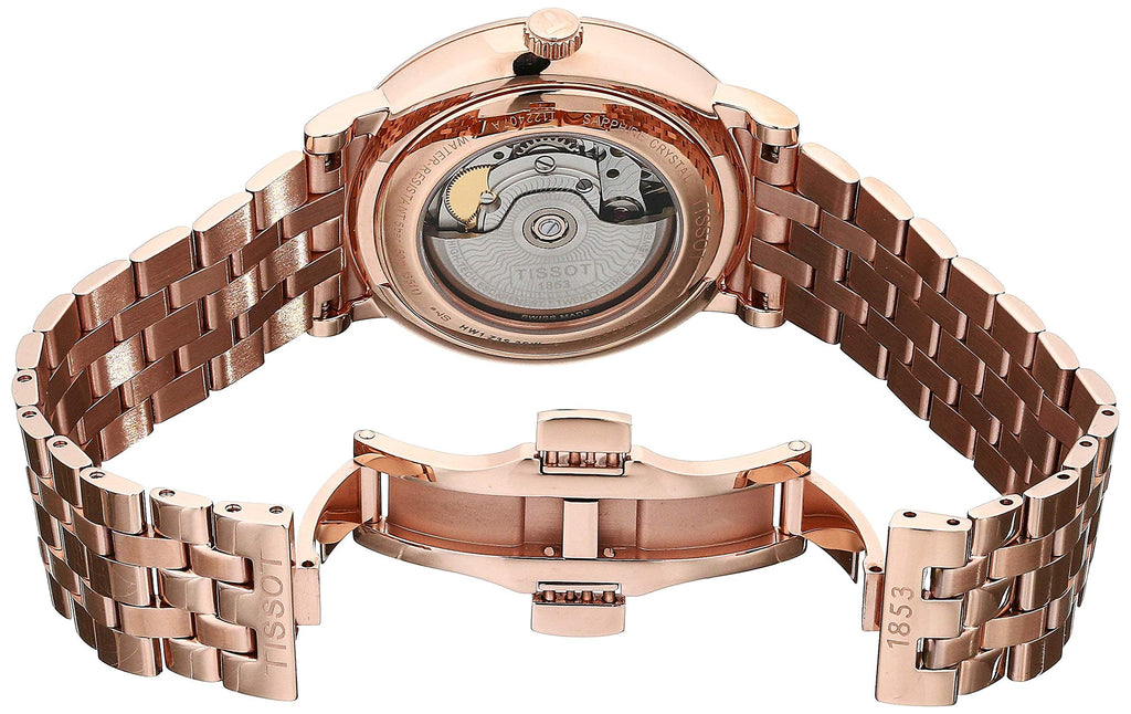 Buy Shop Tissot T Classic Carson Premium Automatic White Dial Rose Gold Steel Strap Watch for Men - T122.407.33.031.00 USA Online
