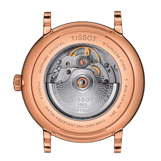 Buy Shop Tissot T Classic Carson Premium Automatic White Dial Rose Gold Steel Strap Watch for Men - T122.407.33.031.00 USA Online