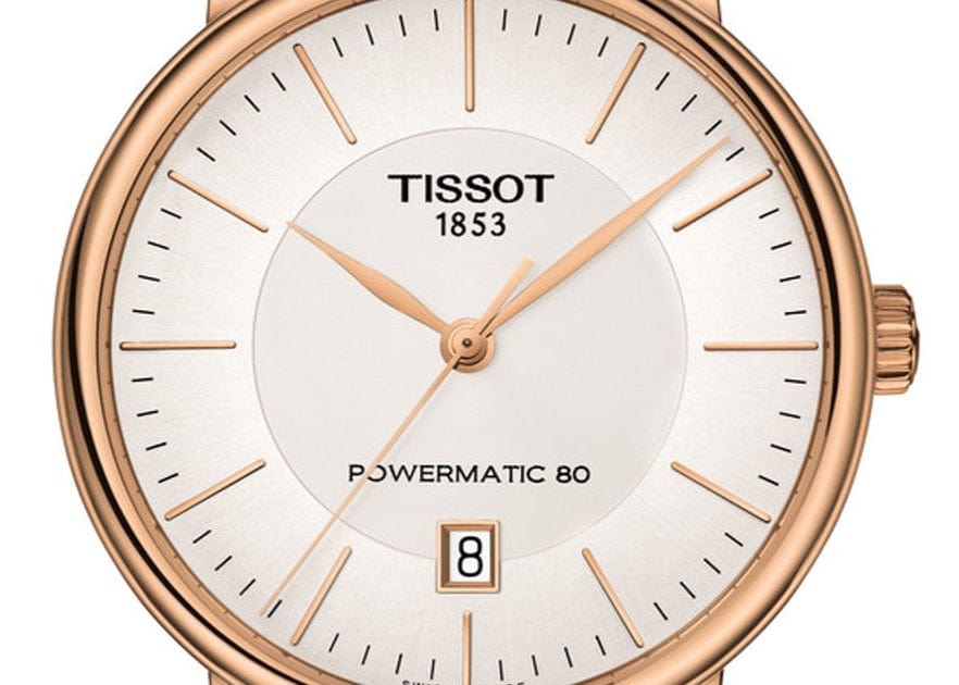 Buy Shop Tissot T Classic Carson Premium Automatic White Dial Rose Gold Steel Strap Watch for Men - T122.407.33.031.00 USA Online