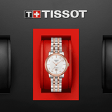 Buy Shop Tissot T Classic Carson Premium Diamonds White Dial Two Tone Steel Strap Watch for Women - T122.207.22.036.00 USA Online