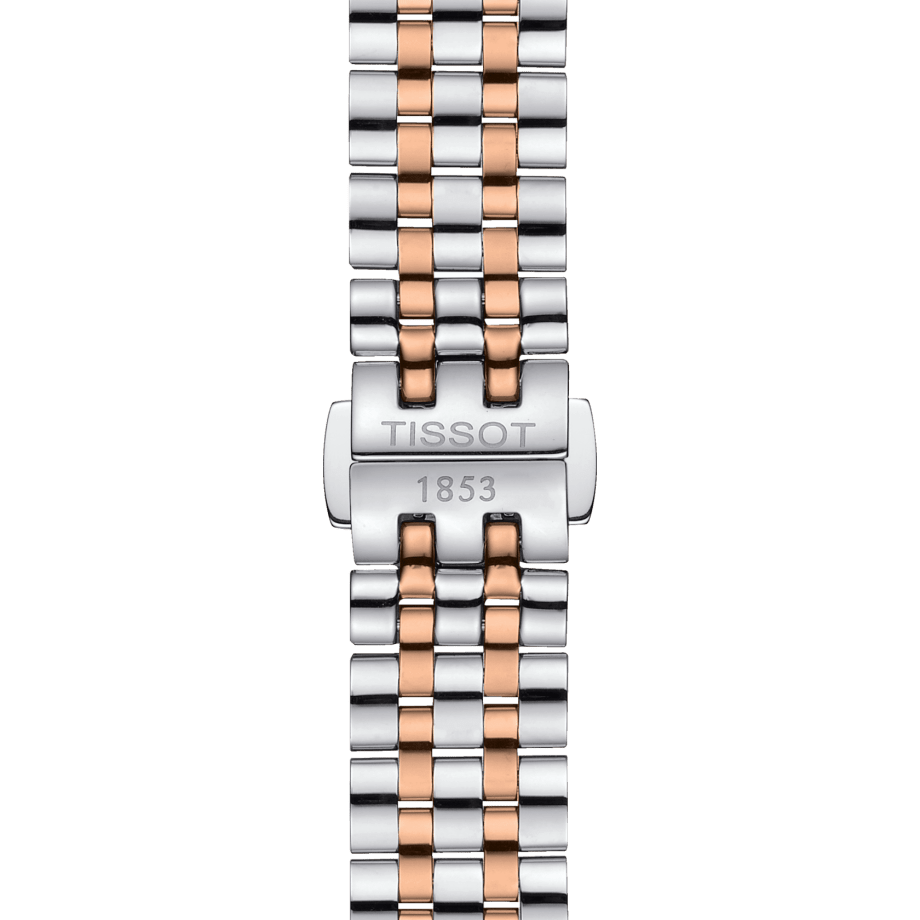 Buy Shop Tissot T Classic Carson Premium Diamonds White Dial Two Tone Steel Strap Watch for Women - T122.207.22.036.00 USA Online