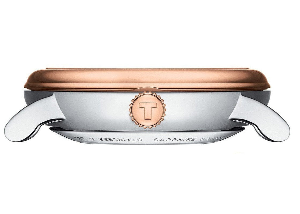 Buy Shop Tissot T Classic Carson Premium Diamonds White Dial Two Tone Steel Strap Watch for Women - T122.207.22.036.00 USA Online