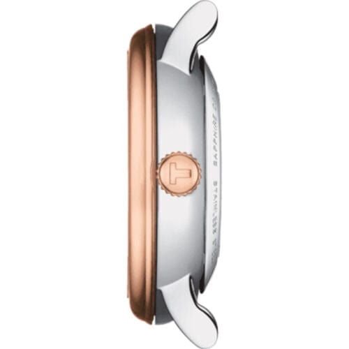 Buy Shop Tissot T Classic Carson Premium Diamonds White Dial Two Tone Steel Strap Watch for Women - T122.207.22.036.00 USA Online