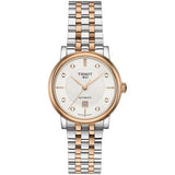 Buy Shop Tissot T Classic Carson Premium Diamonds White Dial Two Tone Steel Strap Watch for Women - T122.207.22.036.00 USA Online