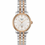 Buy Shop Tissot T Classic Carson Premium Diamonds White Dial Two Tone Steel Strap Watch for Women - T122.207.22.036.00 USA Online