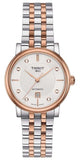 Buy Shop Tissot T Classic Carson Premium Diamonds White Dial Two Tone Steel Strap Watch for Women - T122.207.22.036.00 USA Online