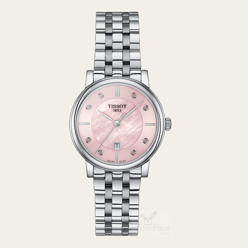 Buy Shop Tissot T Classic Carson Premium Pink Dial Silver Steel Strap Watch for Women - T122.210.11.159.00 USA Online