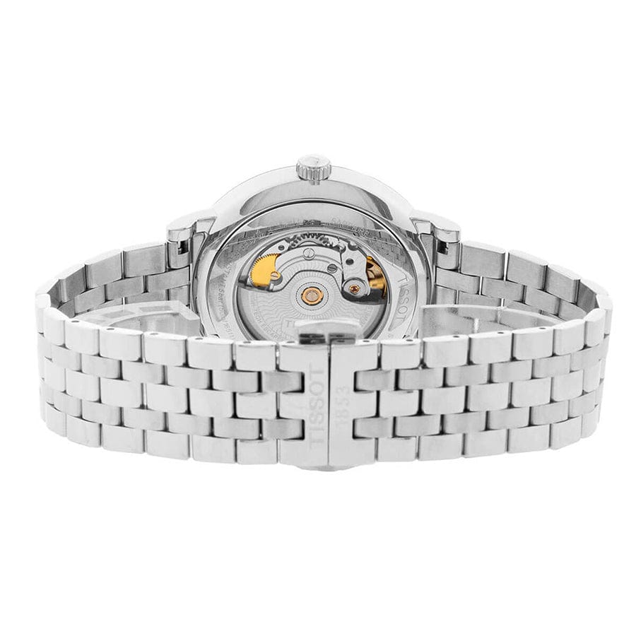 Buy Shop Tissot T Classic Carson Premium Powermatic 80 Black Dial Silver Steel Strap Watch For Men - T122.407.11.051.00 USA Online