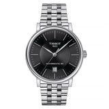 Buy Shop Tissot T Classic Carson Premium Powermatic 80 Black Dial Silver Steel Strap Watch For Men - T122.407.11.051.00 USA Online